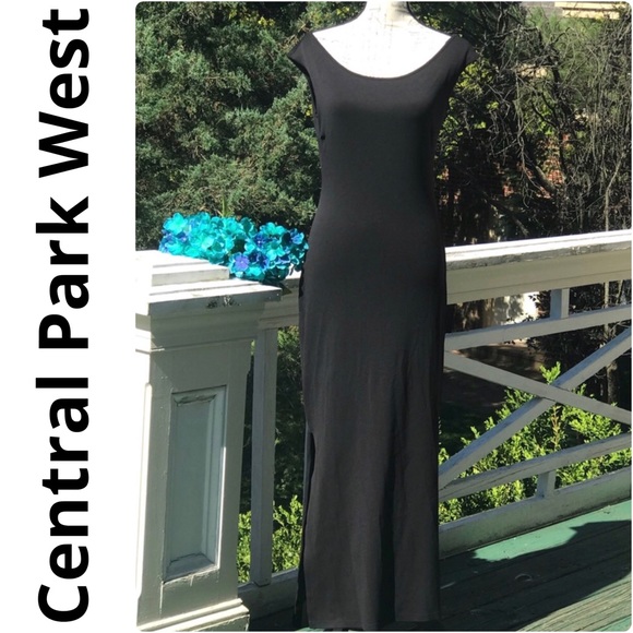  CENTRAL PARK WEST Sleeveless Maxi Dress Black M - Picture 1 of 8